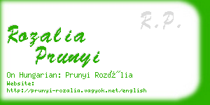 rozalia prunyi business card